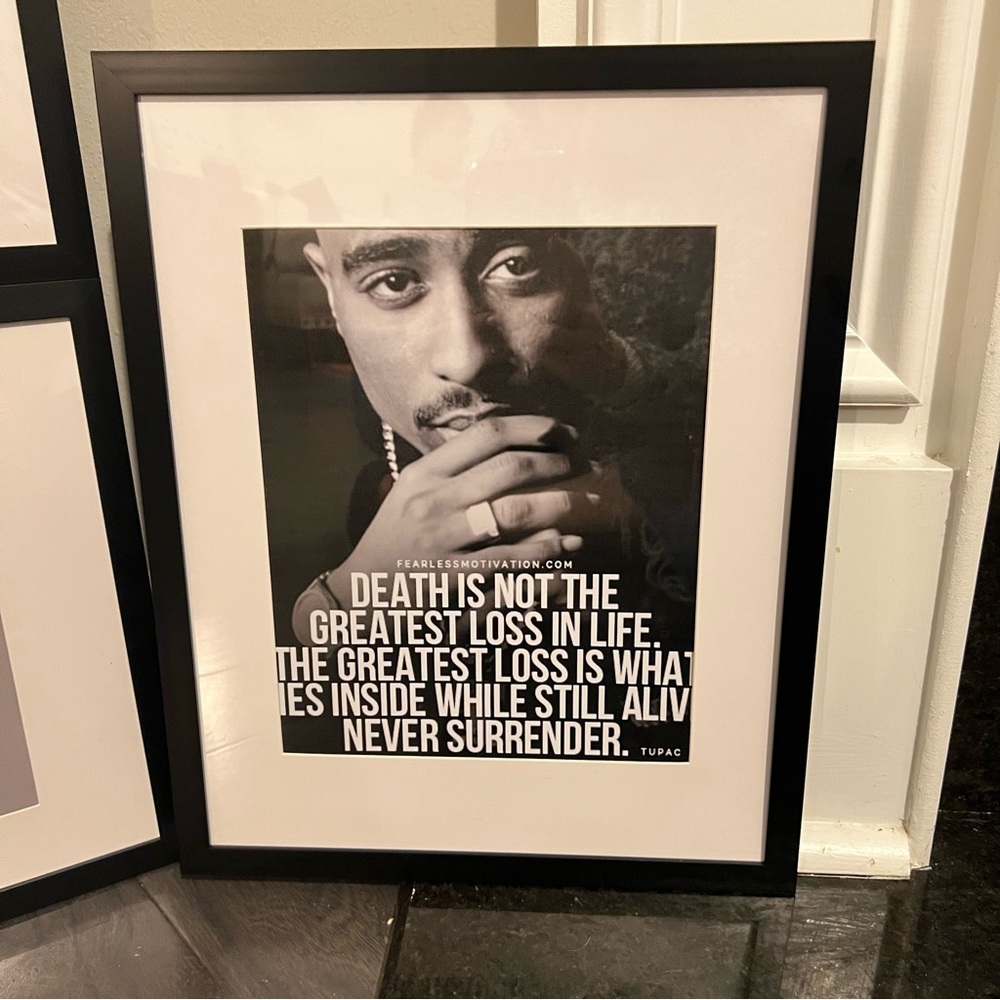 2Pac Tupac Shakur motivational quotes “THRU MY EYES” B&W Print collection - Picture 2 of 13